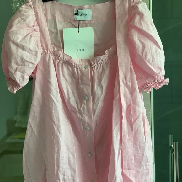 SLEEPER BRIGITTE MINI DRESS IN PINK - Picture 12 of 16